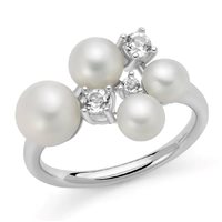 Anello Miluna Donna in Argento Perla PLI1740M16